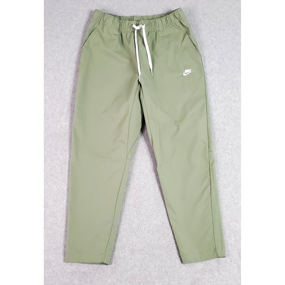 Nike Woven Track Joggers Pants Mens Large Green‎ Drawstring Athletic DX0623-386